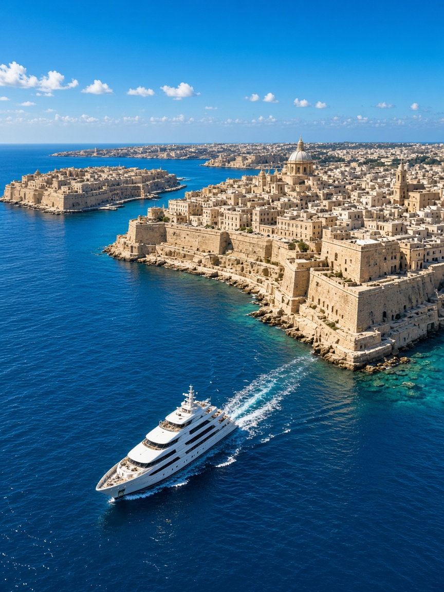 Malta yacht charter with Premiere Yachting — Mediterranean crewed charter destination